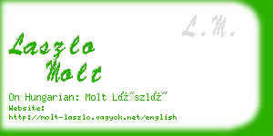 laszlo molt business card